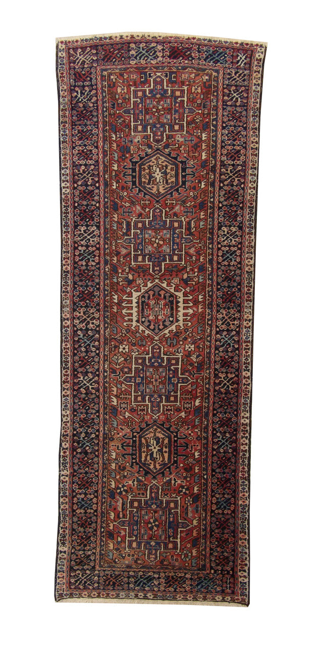 3x9 Tribal Hand-Knotted Wool rug, Rug #101-3075