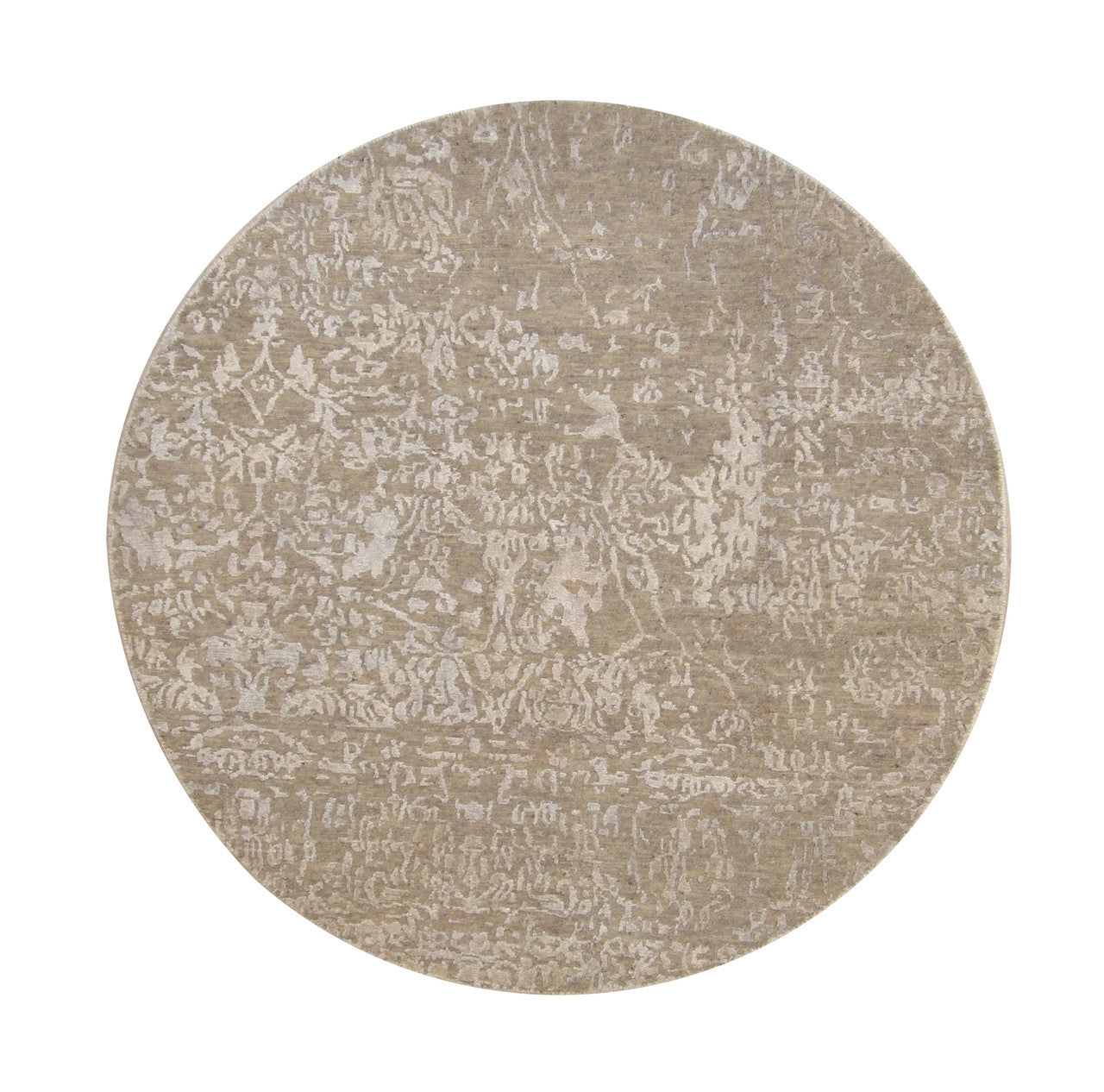 5x5 Transitional Hand-Knotted Silk rug, Rug #101-2022