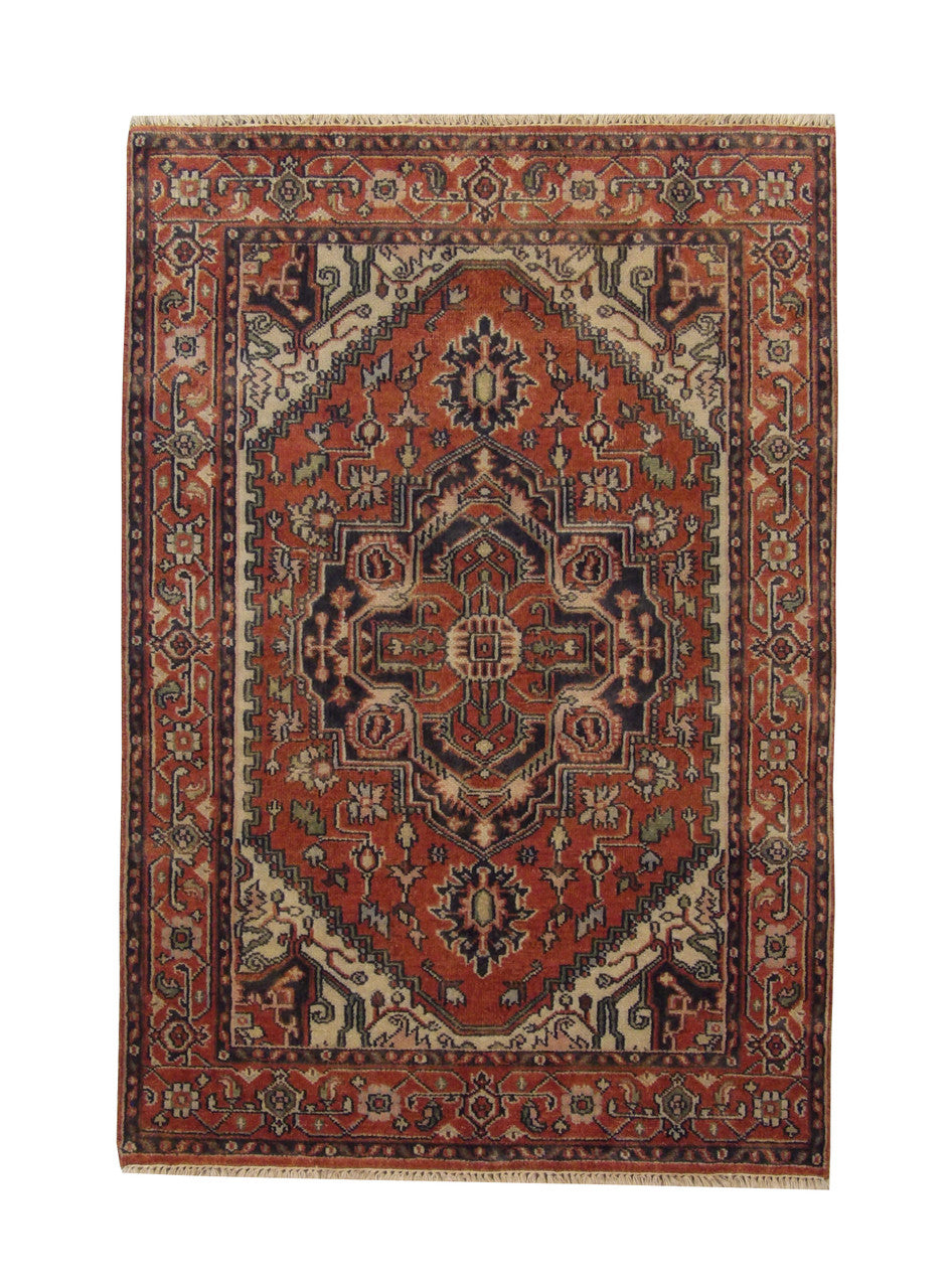 4x6 Tribal Hand-Knotted Wool rug, Rug #101-20092