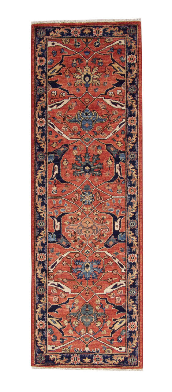 2x8 Tribal Hand-Knotted Wool rug, Rug #101-2101