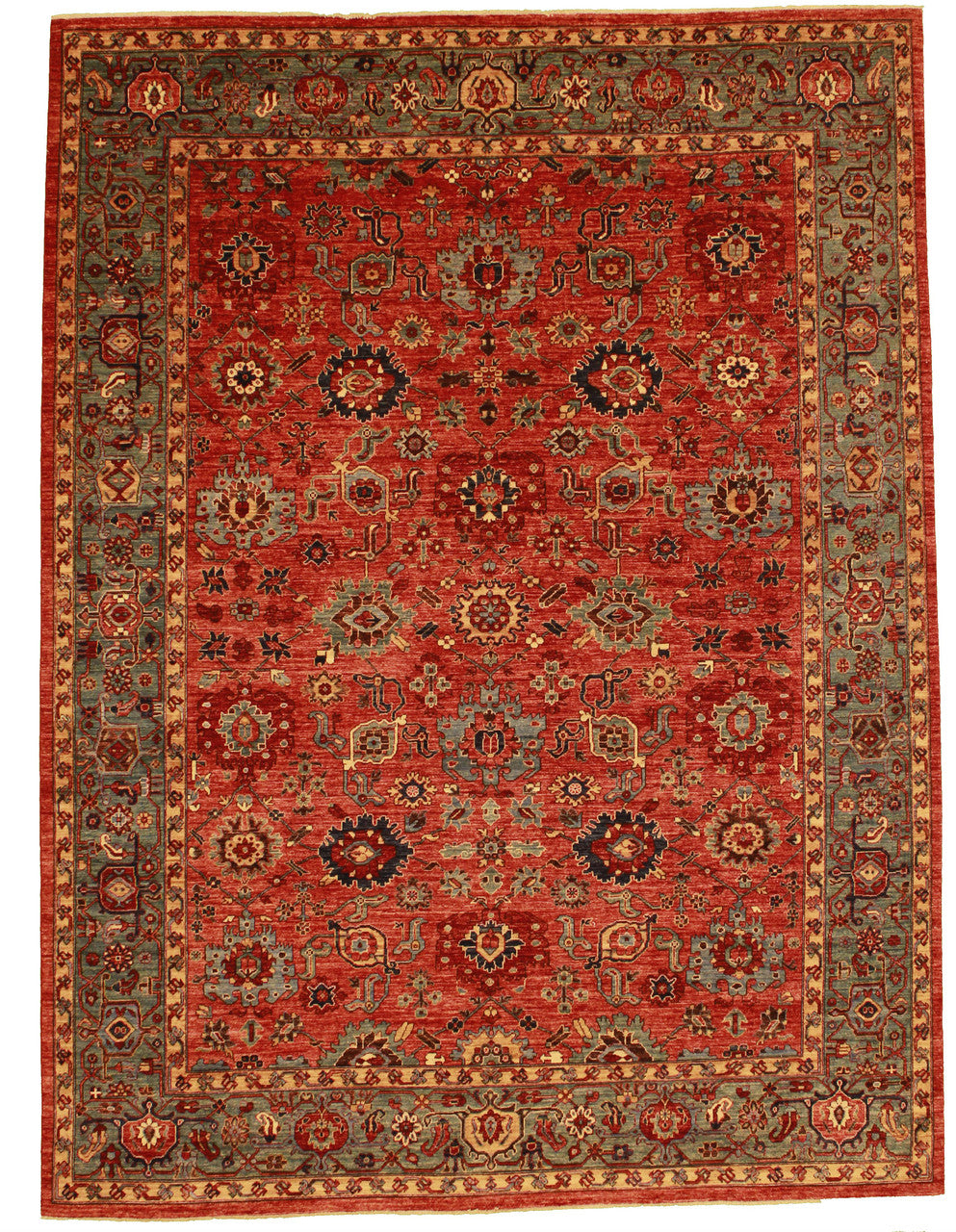 9x12 Traditional Hand-Knotted Wool rug, Rug #RA74855