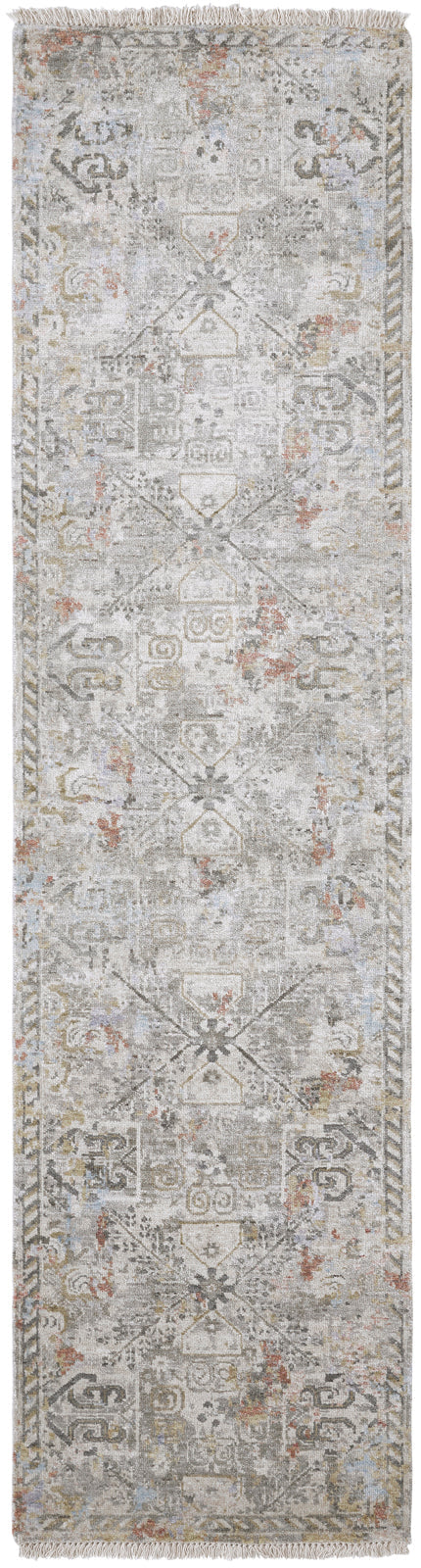 9' x 12' Transitional Hand-Knotted Silk rug, Rug #KH3480