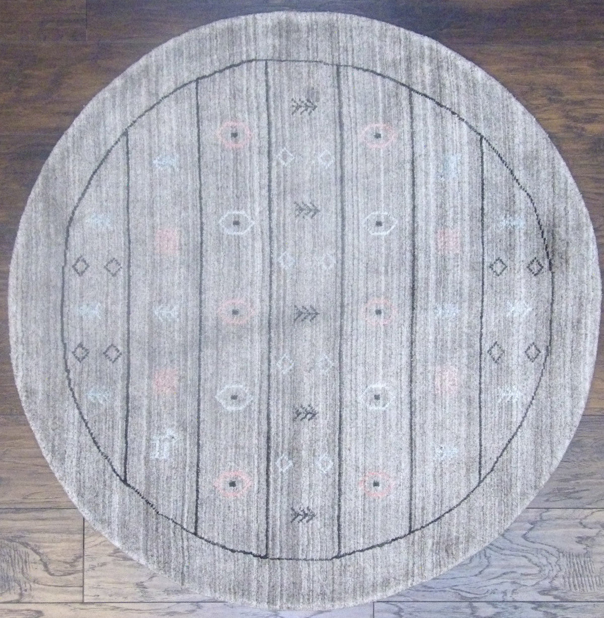 4x4 Tribal Hand-Knotted Wool rug, Rug #101-483