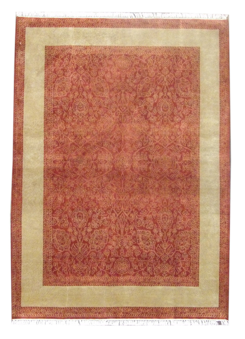 Traditional Hand-Knotted Silk rug, Rug #101-791