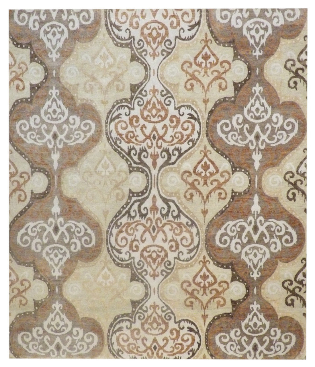 8x10 Transitional Hand-Knotted Silk rug, Rug #101-1051