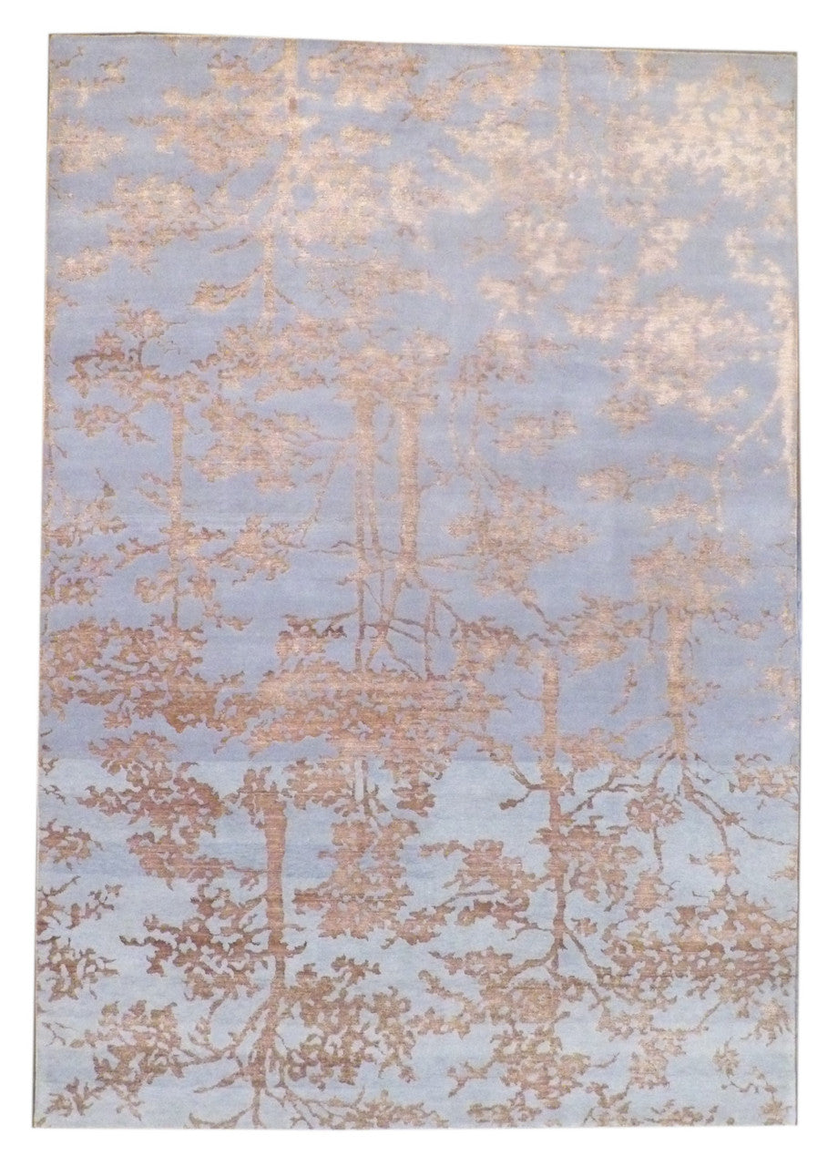 9x12 Transitional Hand-Knotted Silk rug, Rug #101-11057