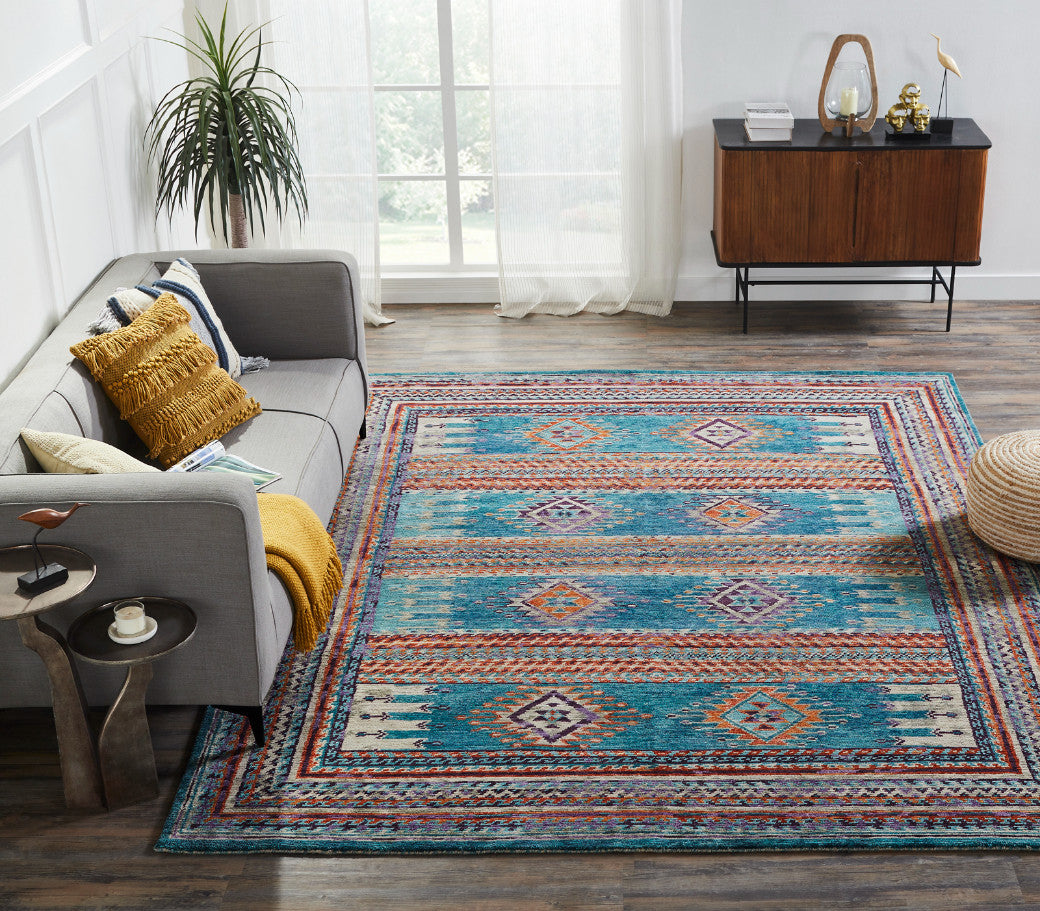 6' x 9' Southwestern Hand-Knotted Wool rug, Rug #MV7250