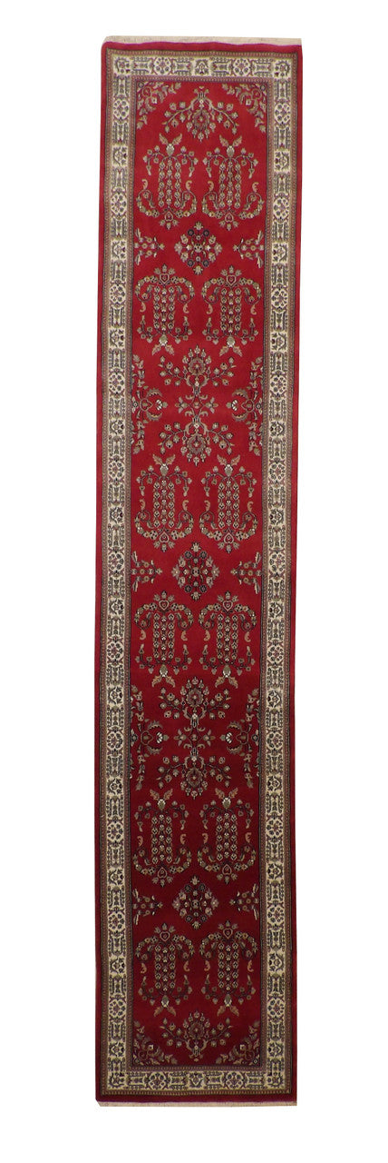 3x14 Traditional Hand-Knotted Wool rug, Rug #101-2290