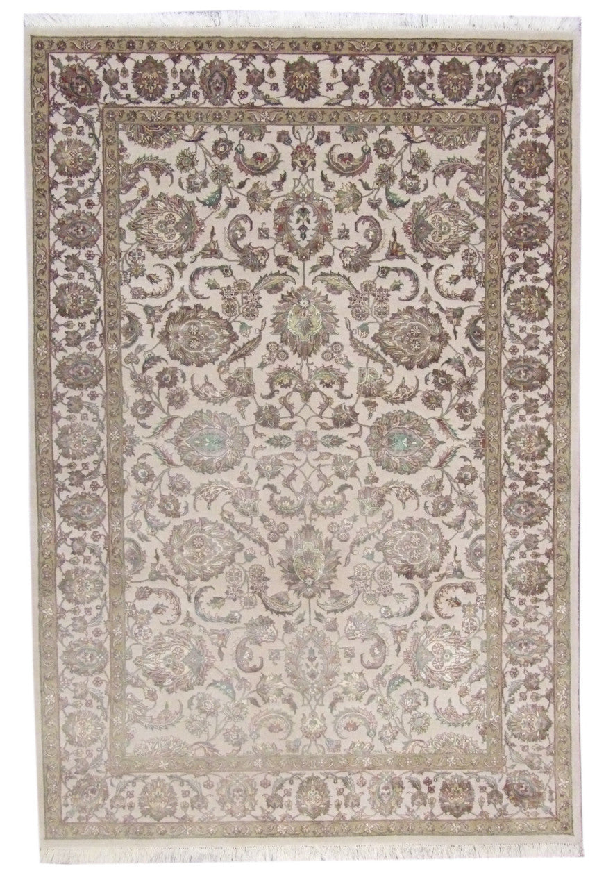 6x9 Traditional Hand-Knotted Silk rug, Rug #101-866