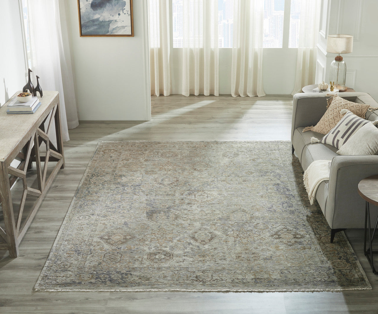 8' x 10' Transitional Hand-Knotted Wool rug, Rug #LR8190