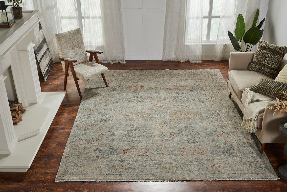 8' x 10' Transitional Hand-Knotted Wool rug, Rug #LR8060