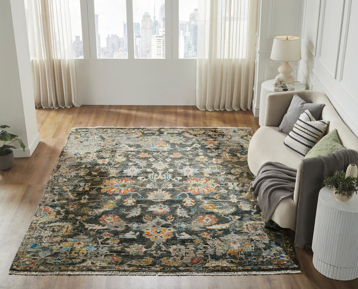 8' x 10' Transitional Hand-Knotted Wool rug, Rug #LA15010