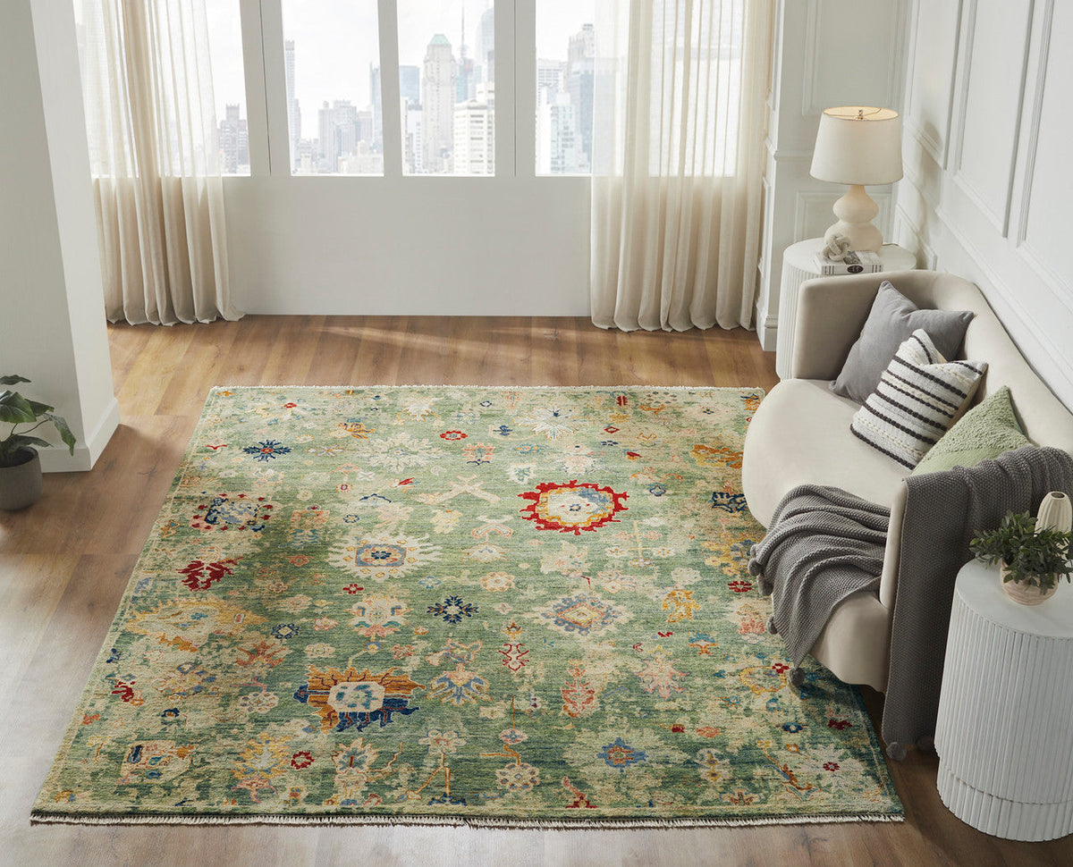 8' x 10' Transitional Hand-Knotted Wool rug, Rug #LA15100