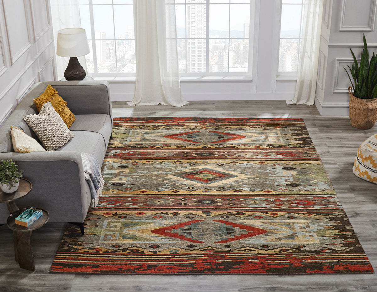 8' x 10' Southwestern Hand-Knotted Wool rug, Rug #MV7340