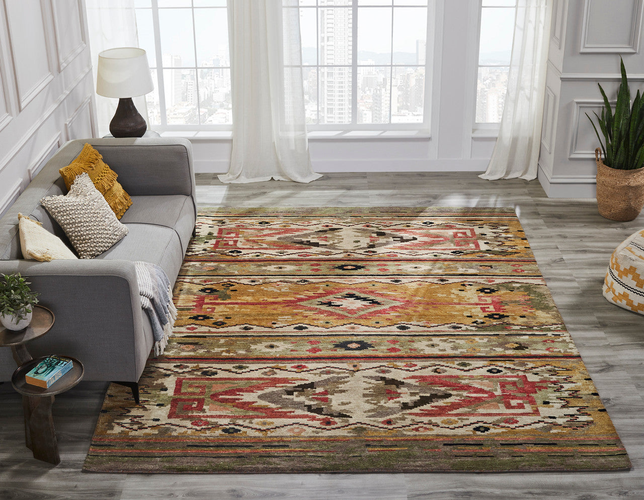 8' x 10' Southwestern Hand-Knotted Wool rug, Rug #MV7320