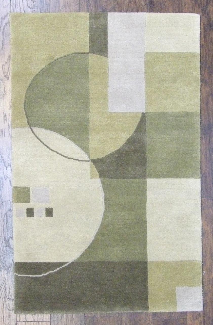 4x6 Modern Hand-Knotted Wool rug, Rug #101-365