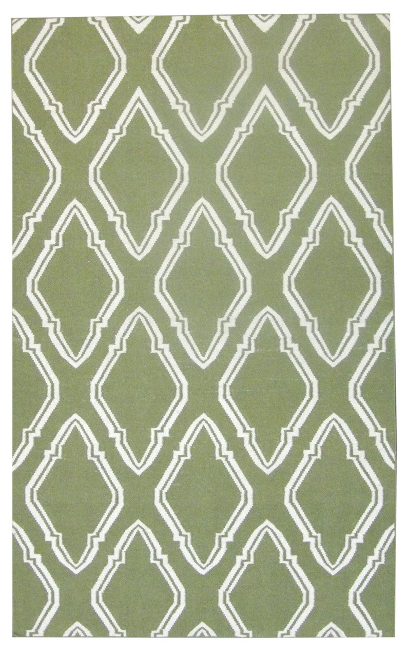 5x8 Coastal Hand-Knotted Wool rug, Rug #101-814