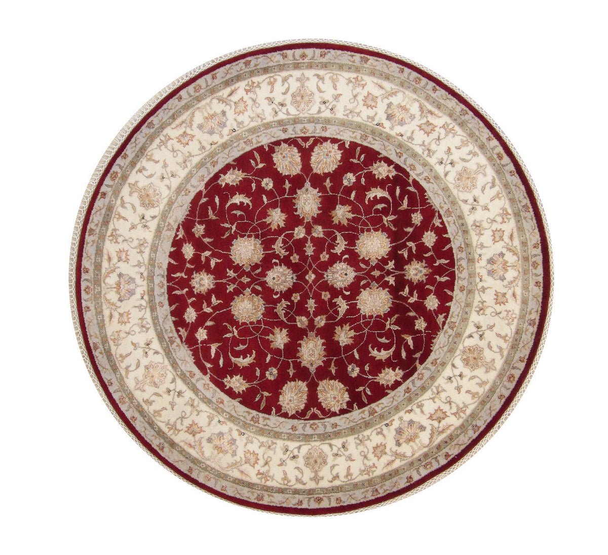 5x5 Traditional Hand-Knotted Silk rug, Rug #101-2349