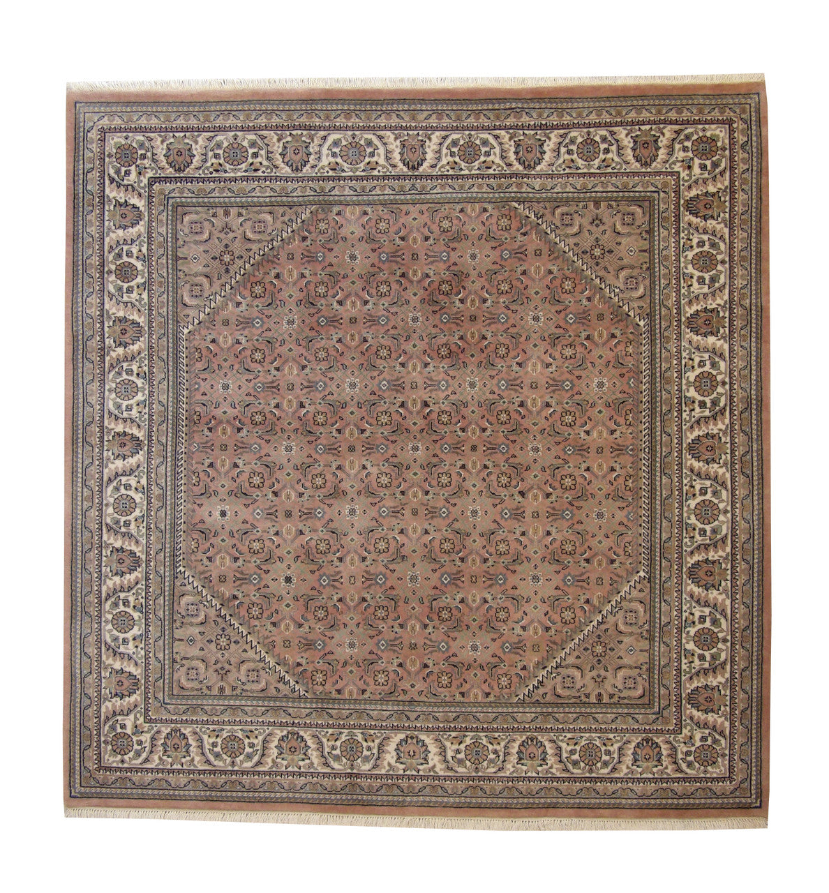 7x7 Traditional Hand-Knotted Wool rug, Rug #101-2228