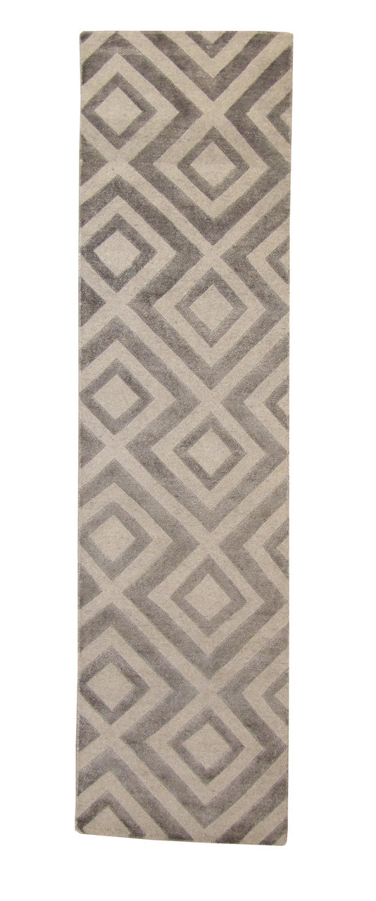 2x10 Modern Hand-Knotted Silk rug, Rug #101-2040