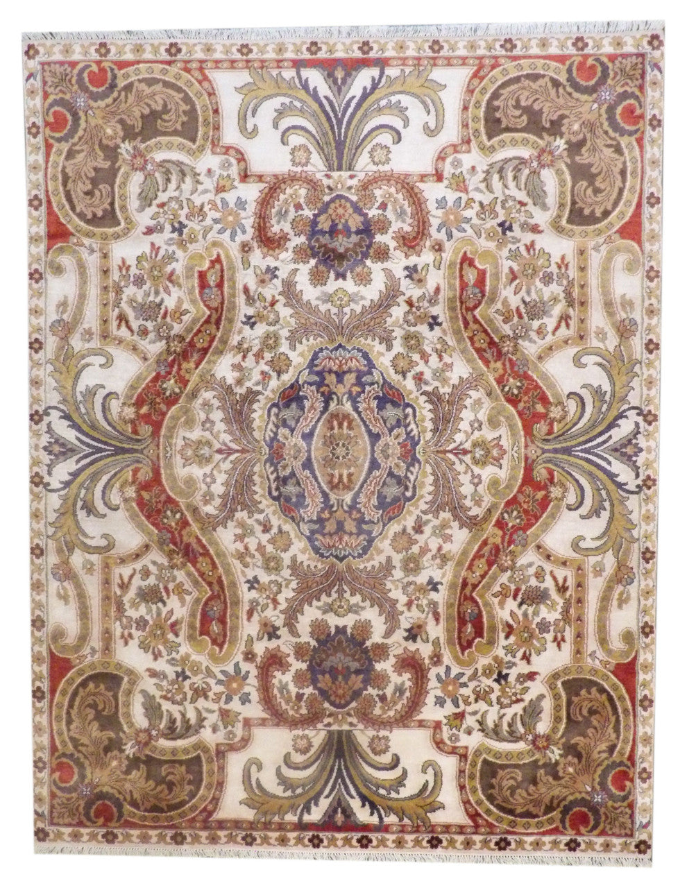8x10 Traditional Hand-Knotted Silk rug, Rug #101-11149