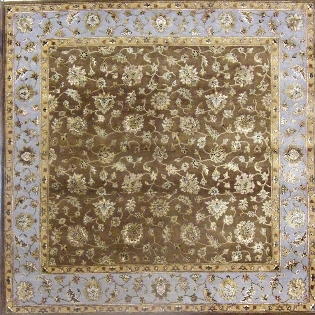 6x6 Traditional Hand-Knotted Silk rug, Rug #101-460