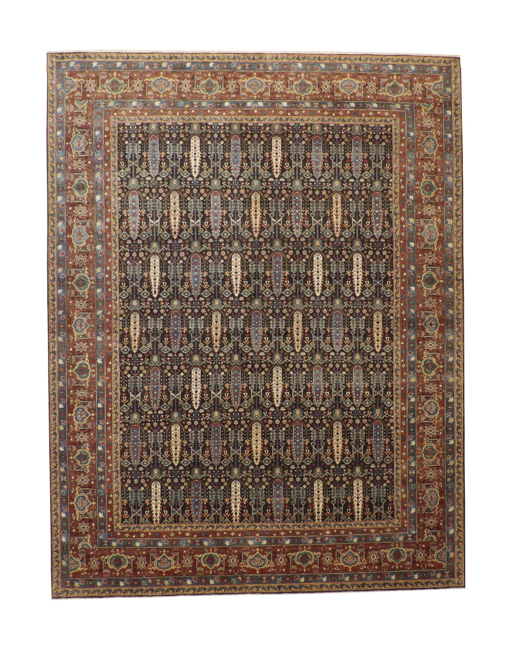 9x12 Antique Hand-Knotted Wool rug, Rug #101-20204