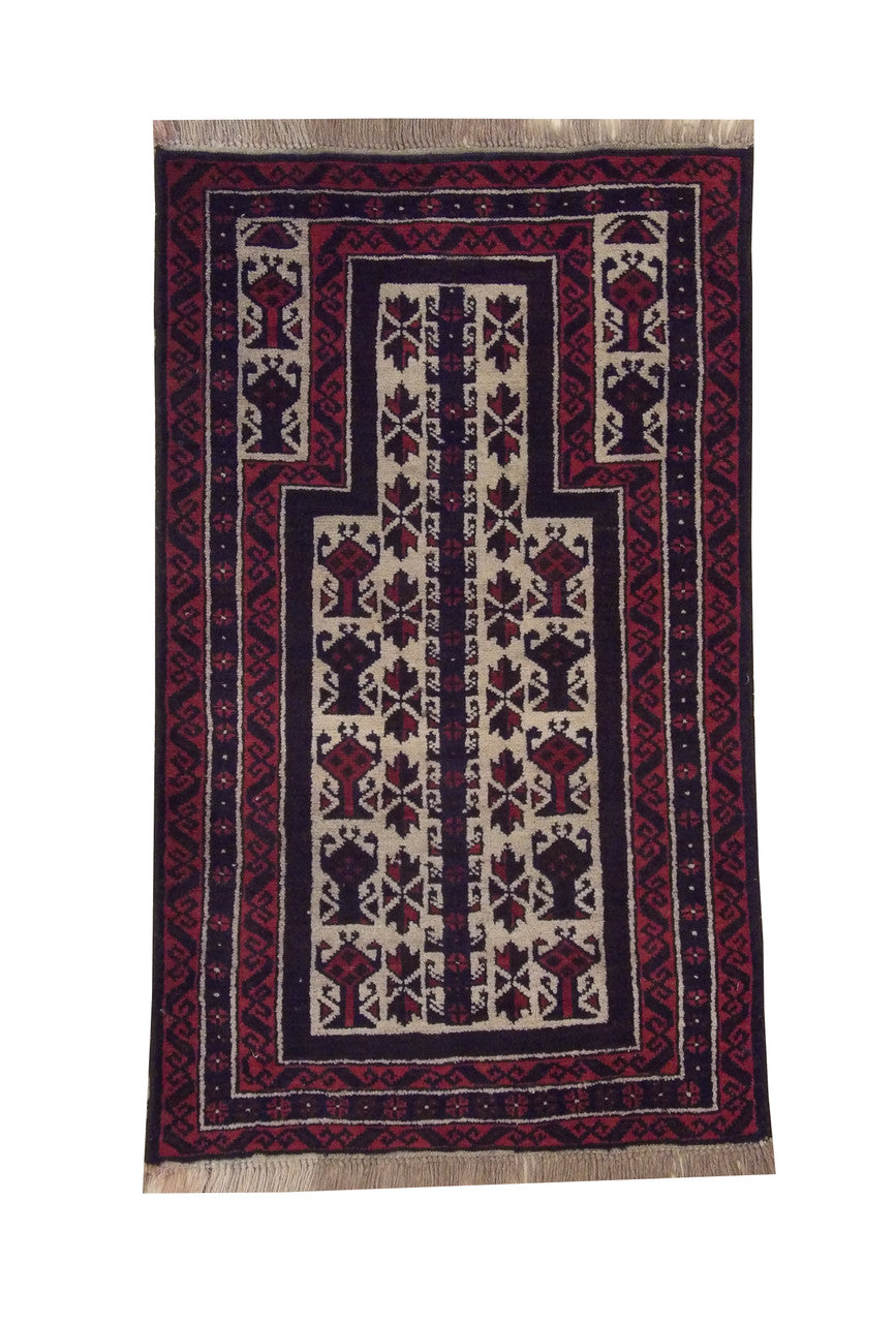 3x4 Tribal Hand-Knotted Wool rug, Rug #101-5007