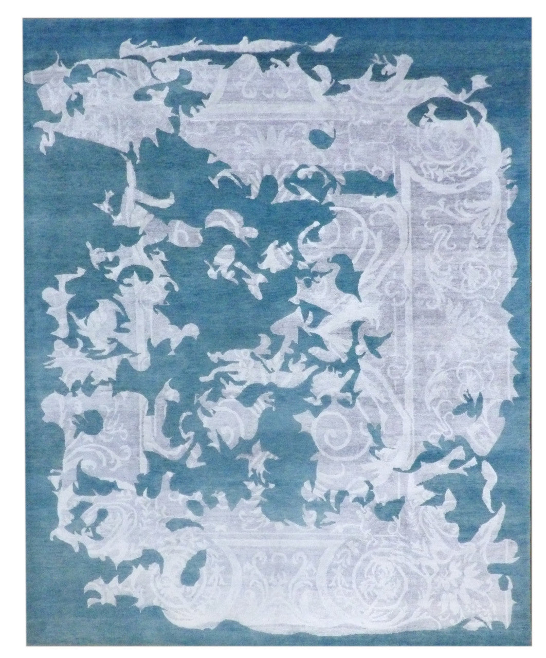 8x10 Modern Hand-Knotted Silk rug, Rug #101-1201