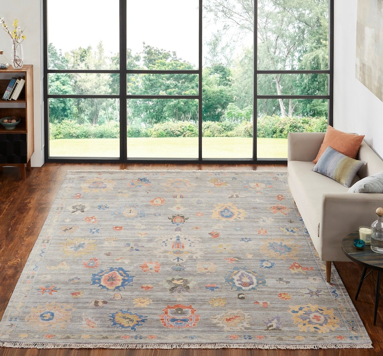 6' x 9' Oushak Hand-Knotted Silk rug, Rug #AA8931