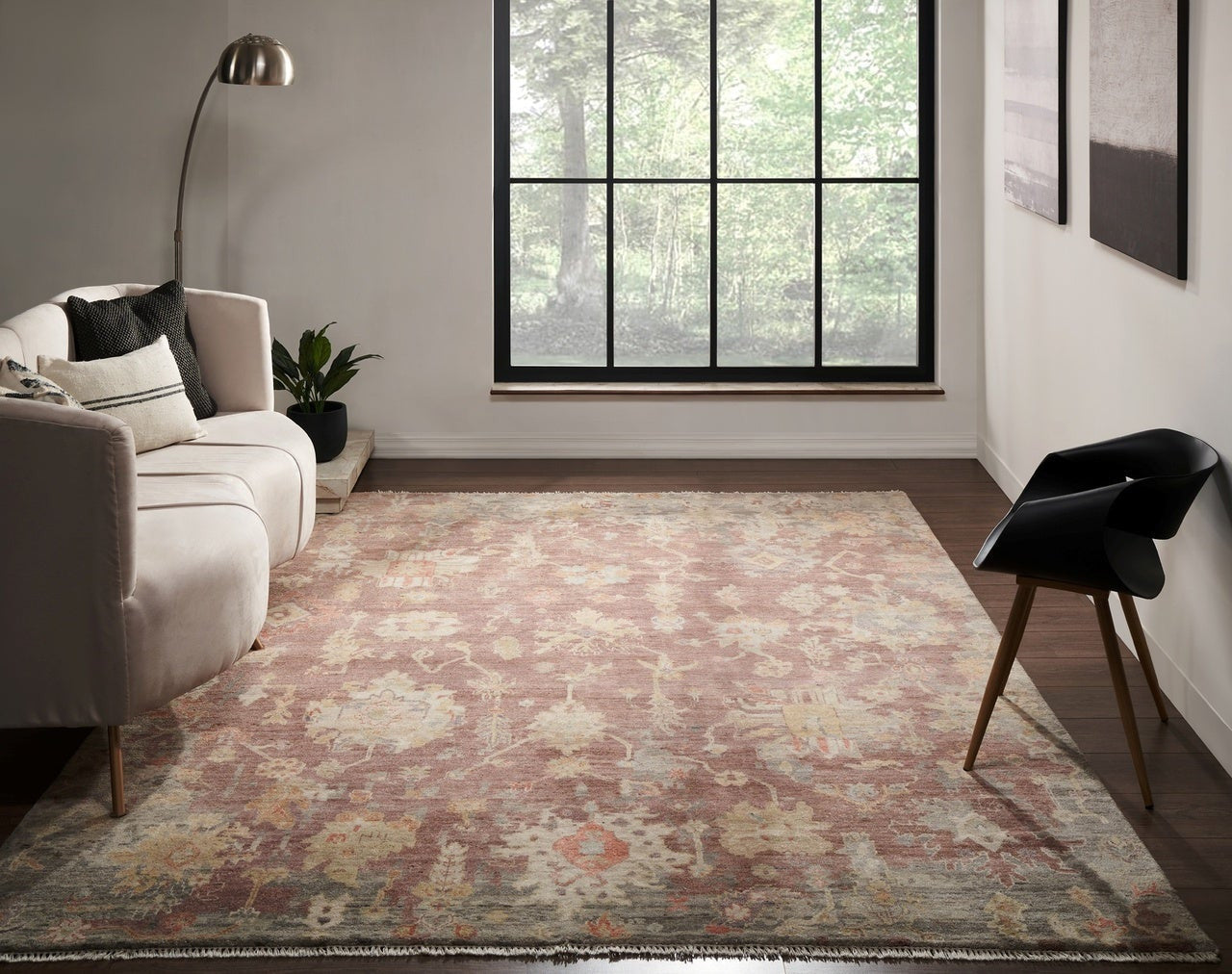 5' x 7' Oushak Hand-Knotted Silk rug, Rug #AK4270