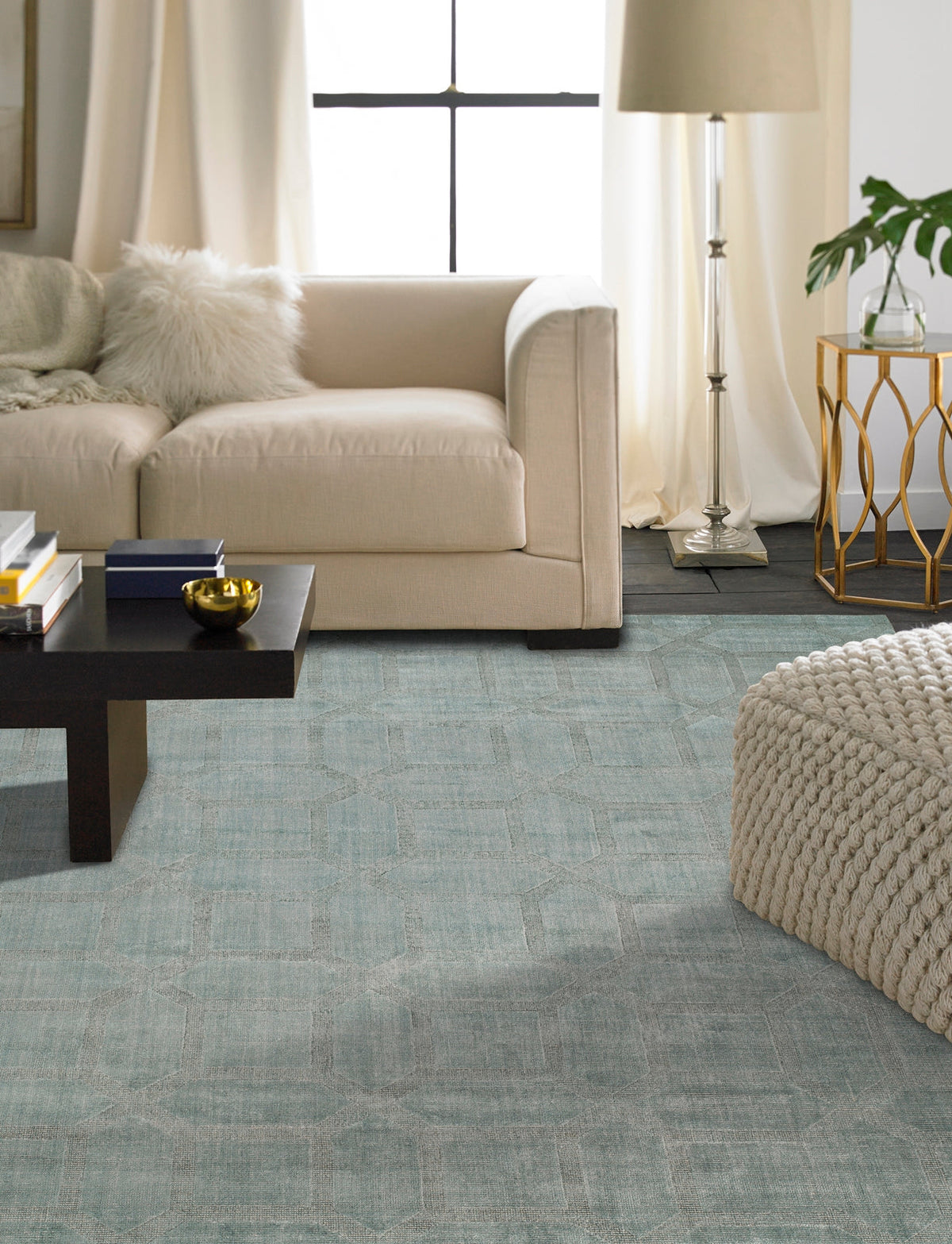 3'6" x 5'6" Transitional Hand Loom Silk rug, Rug #AV1941