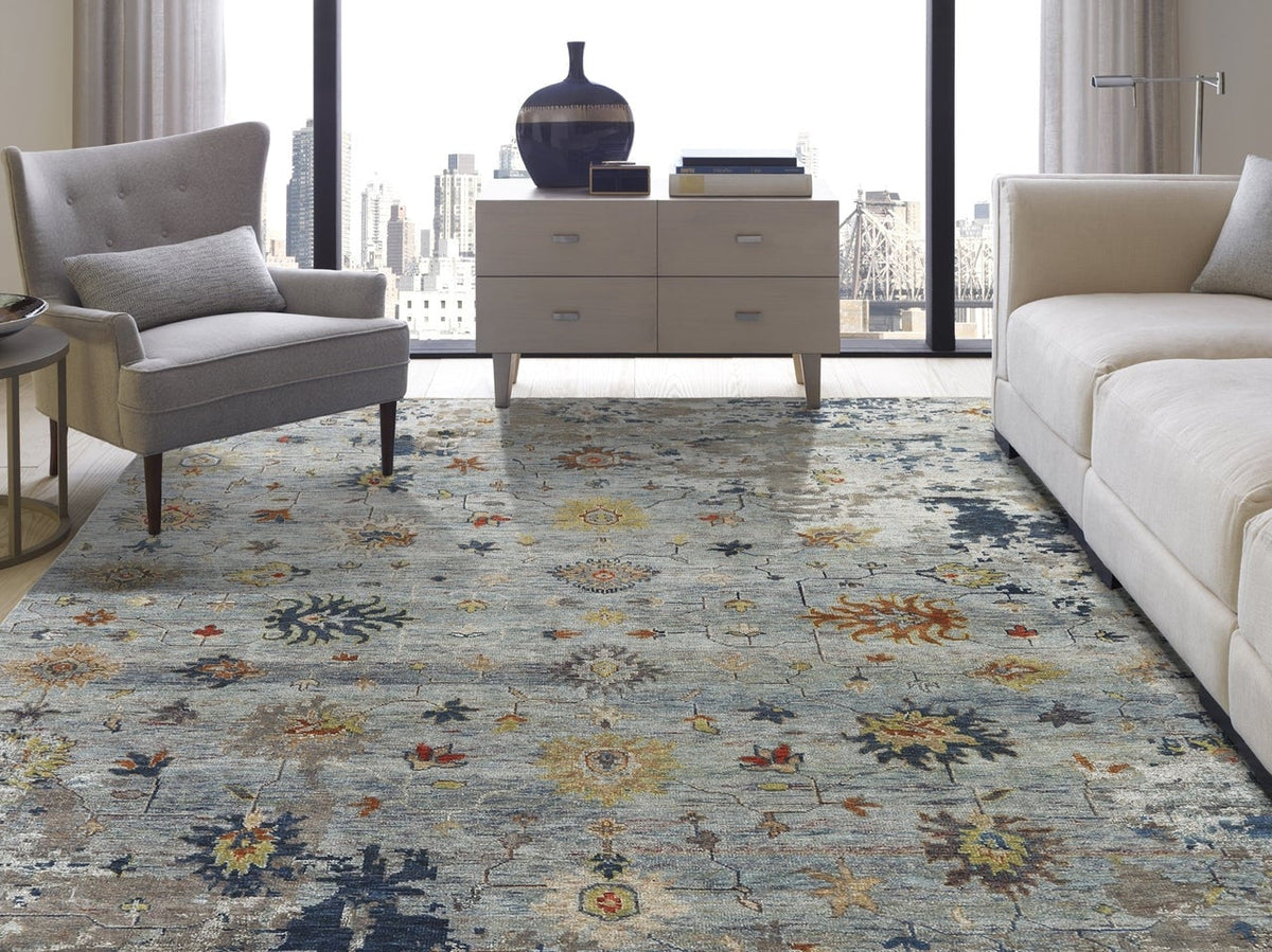 8' x 10' Oushak Hand-Knotted Silk rug, Rug #CR9301