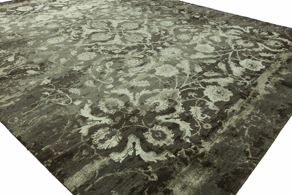 3' x 5' Transitional Hand-Knotted Silk rug, Rug #HZ4301