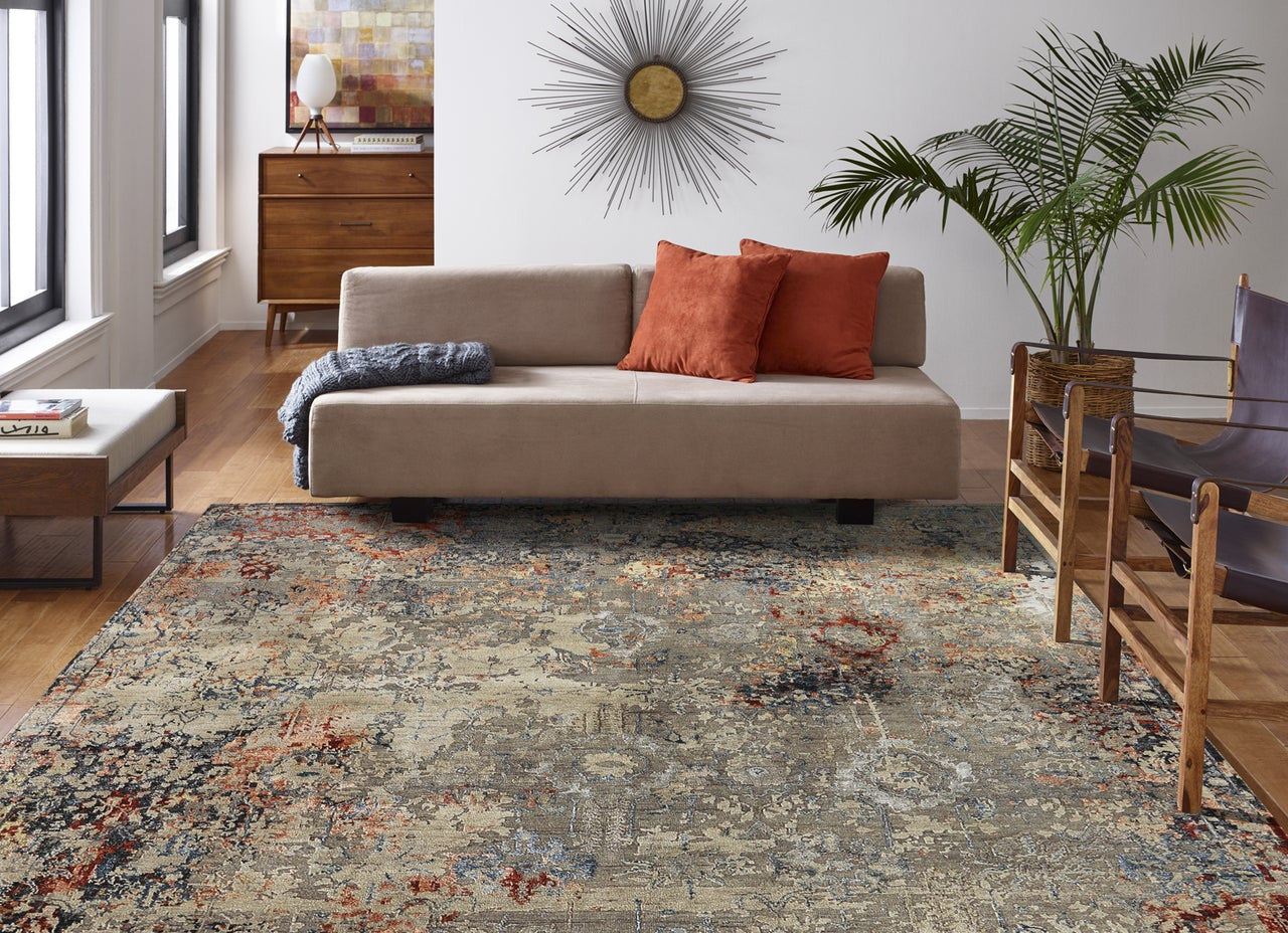 8' x 10' Transitional Hand-Knotted Silk rug, Rug #HZ4351