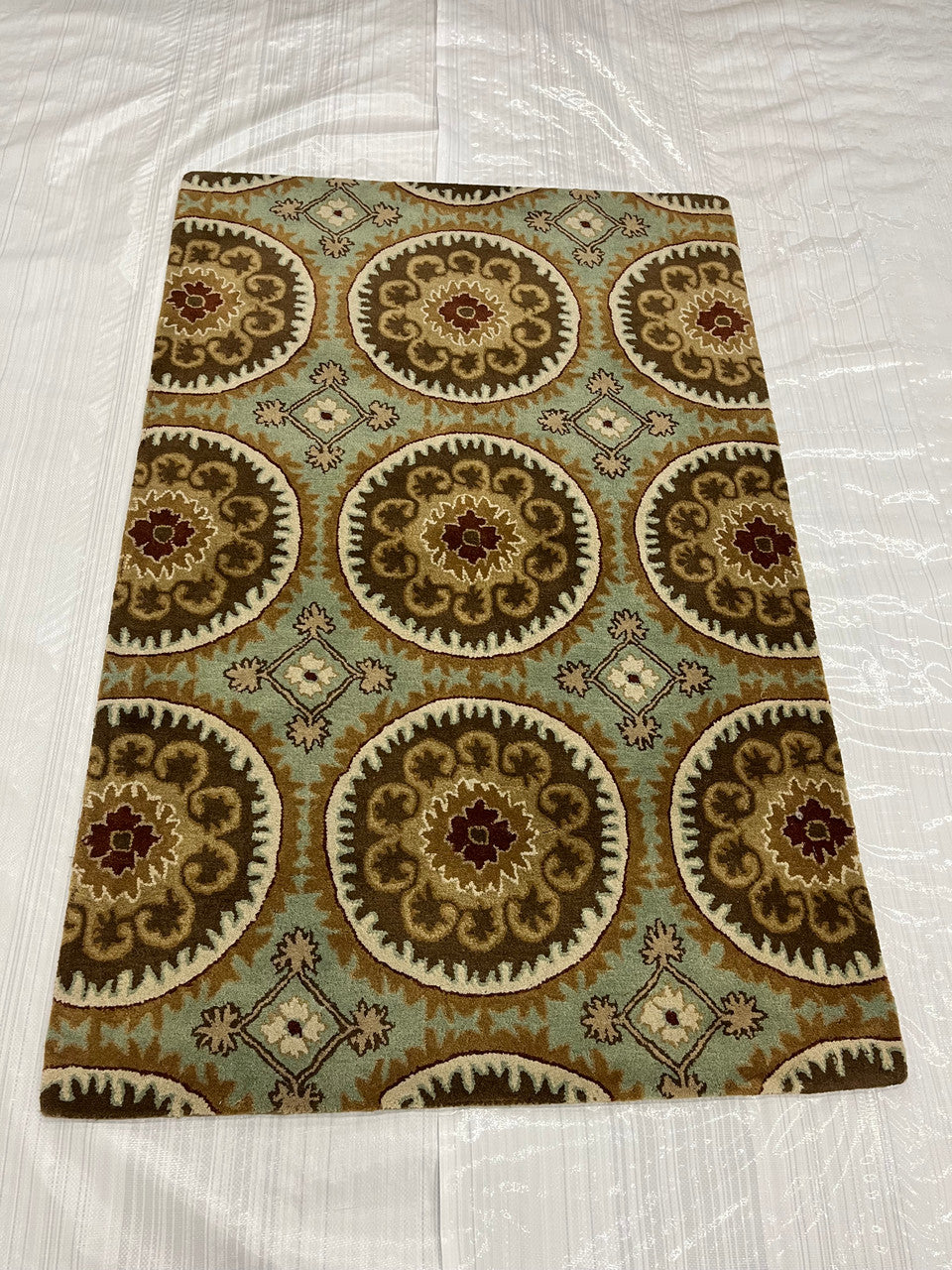 3x5 Transitional Hand-Knotted Wool rug, Rug #EB-20