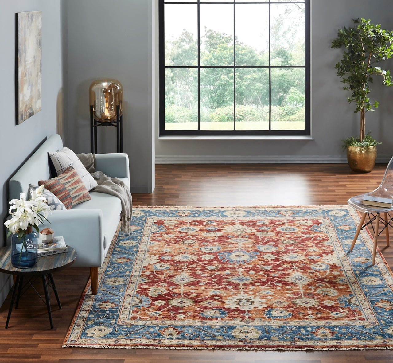6' x 9' Oushak Hand-Knotted Wool rug, Rug #KN1961