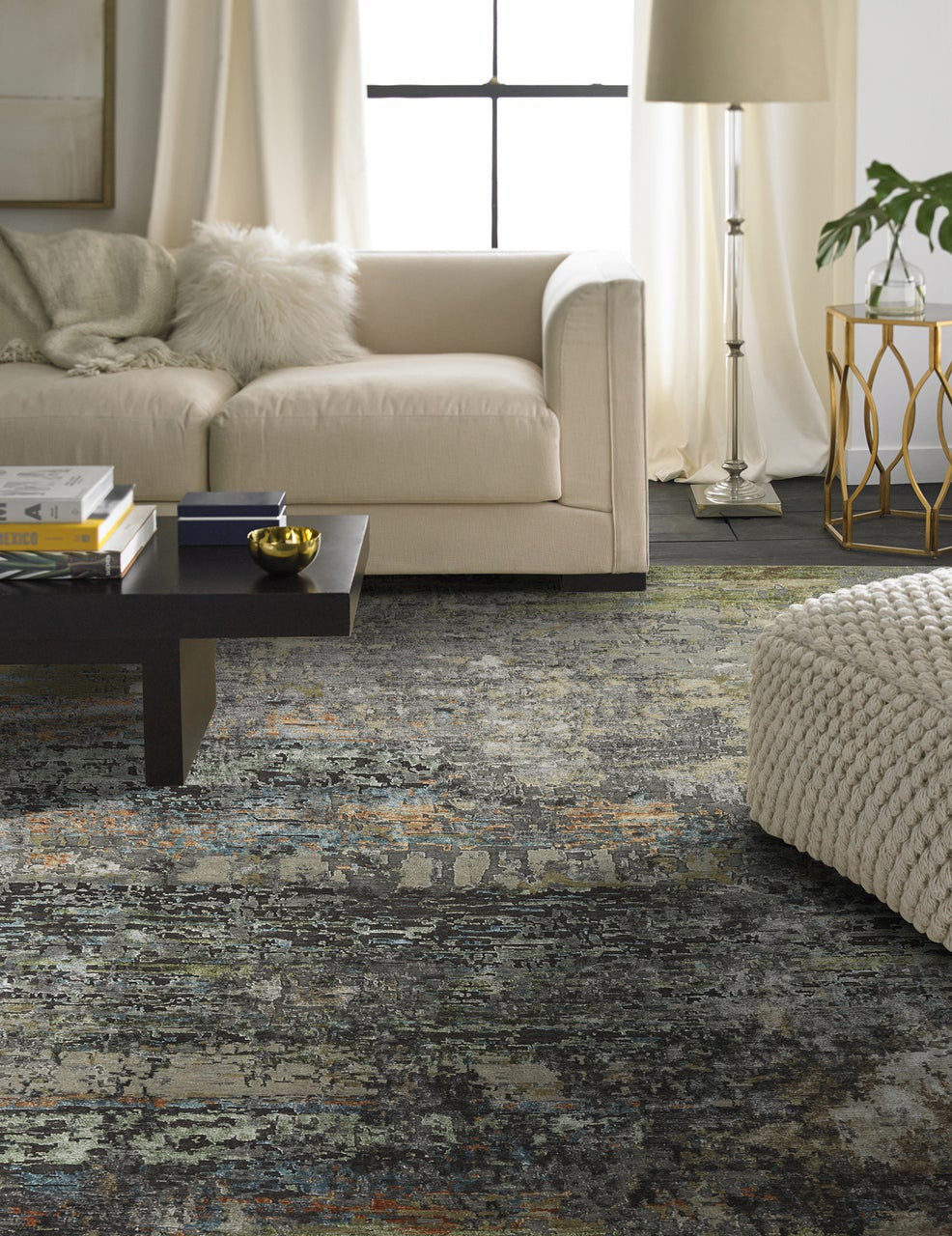 4' x 6' Modern Hand-Knotted Silk rug, Rug #NL3931