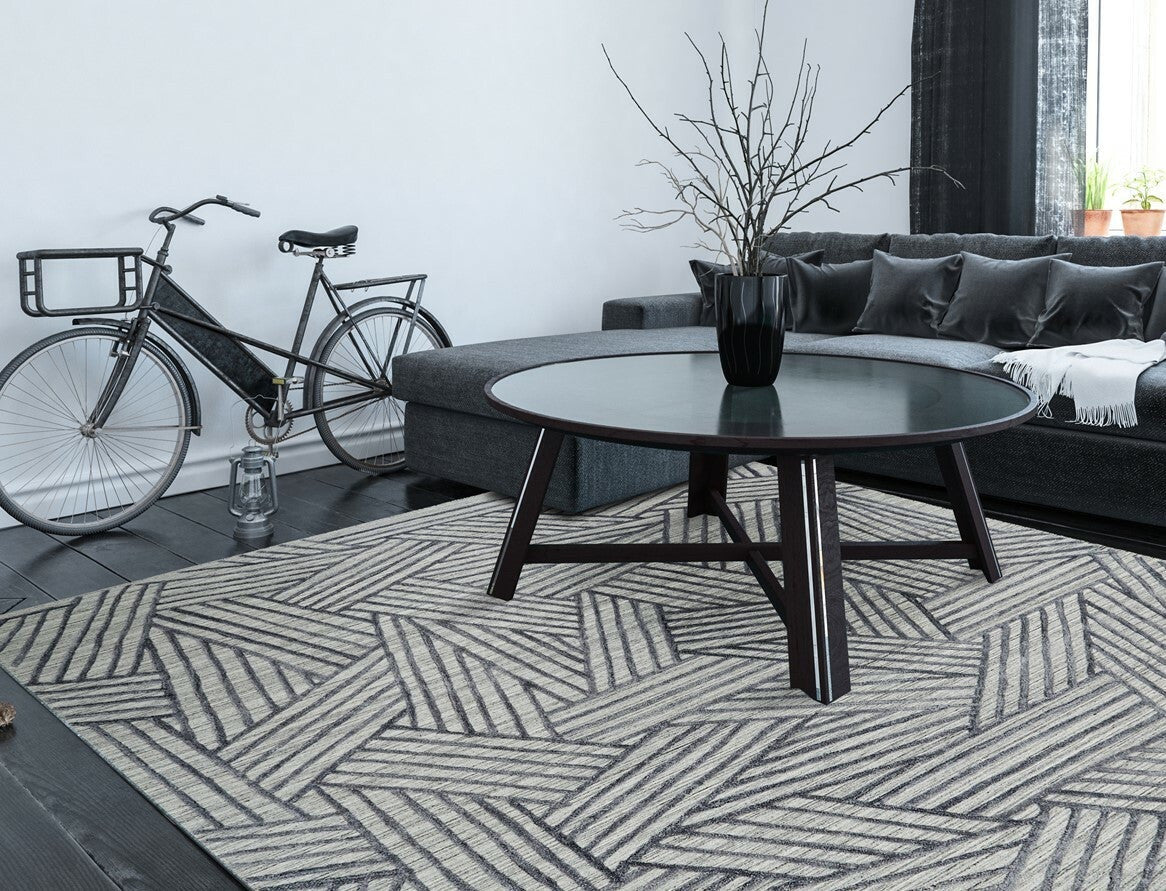 5' x 7' Modern Hand Loom Silk rug, Rug #TT5901