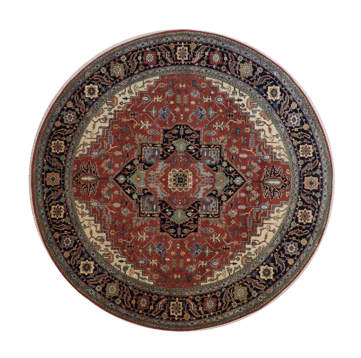 8x8 Tribal Hand-Knotted Wool rug, Rug #101-20201