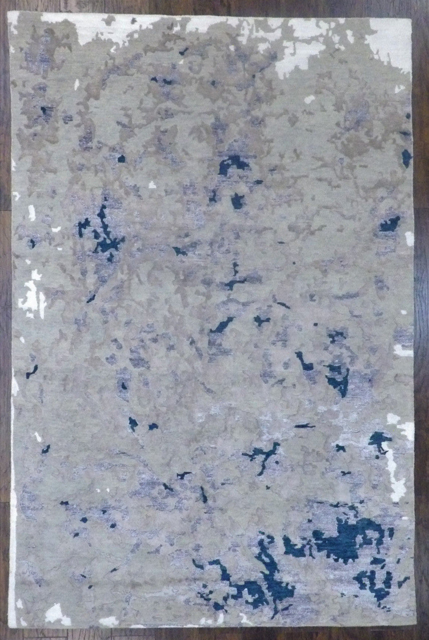6x9 Modern Hand-Knotted Silk rug, Rug #101-719