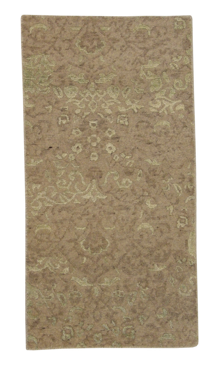 2x4 Transitional Hand-Knotted Silk rug, Rug #101-2043