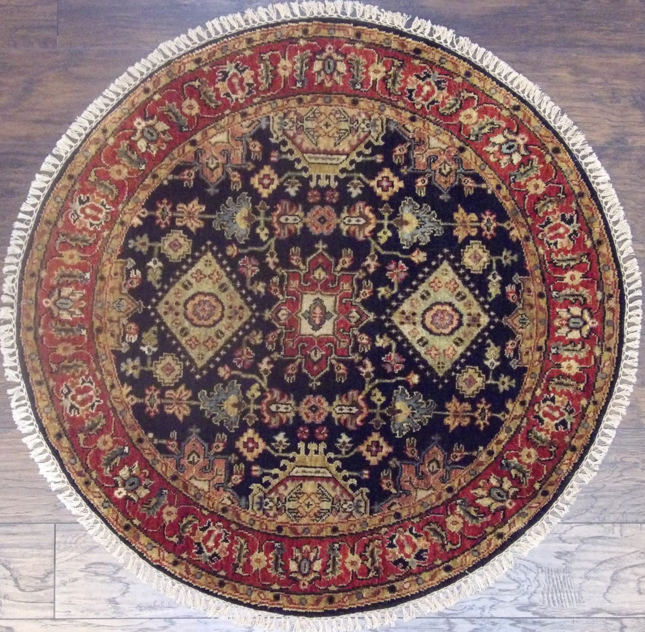 4x4 Tribal Hand-Knotted Wool rug, Rug #101-476