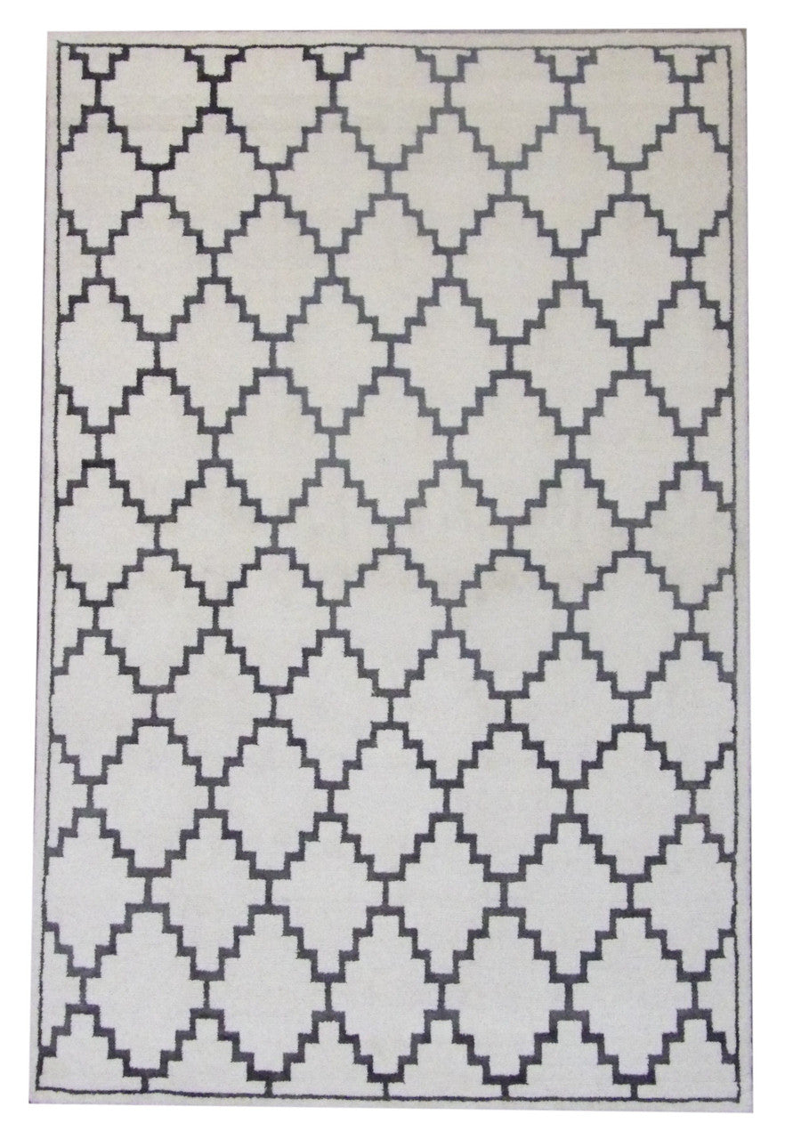 5x8 Moroccan Hand-Knotted Wool rug, Rug #101-851