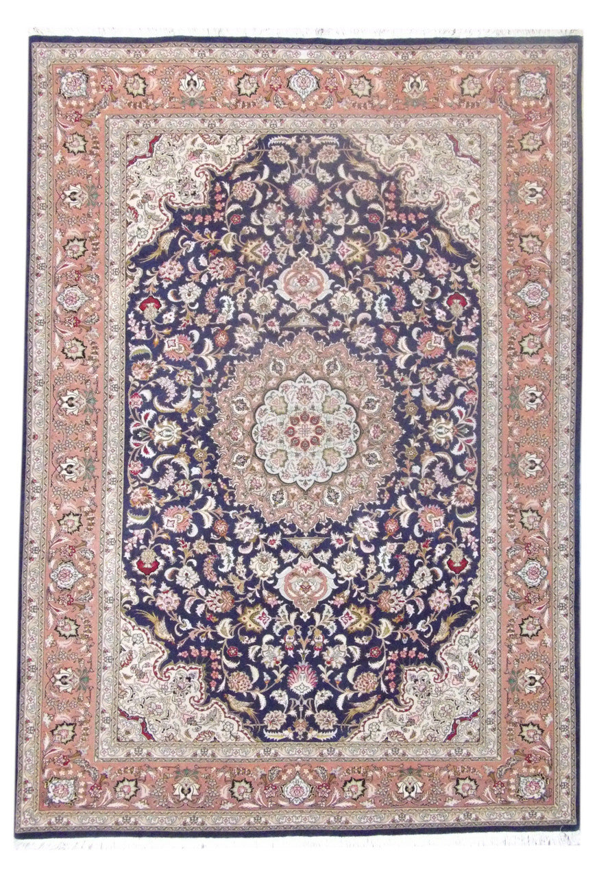 7x10 Traditional Hand-Knotted Silk rug, Rug #101-1043