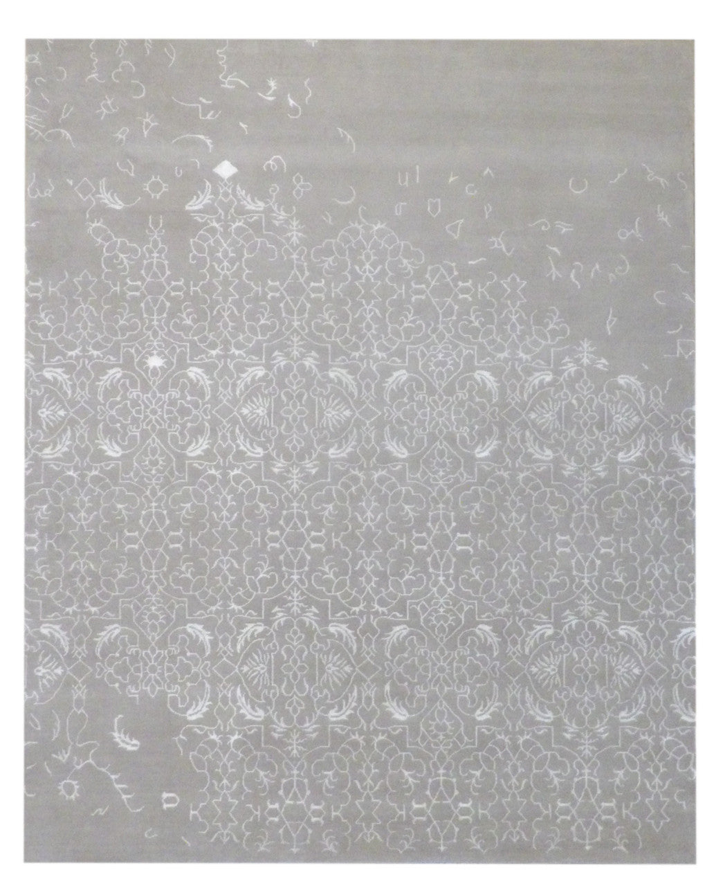 Transitional Hand-Knotted Silk rug, Rug #101-1036