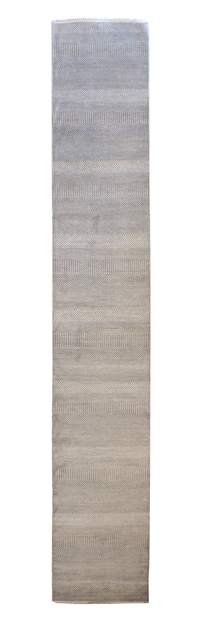 3x16 Modern Hand-Knotted Silk rug, Rug #101-20177