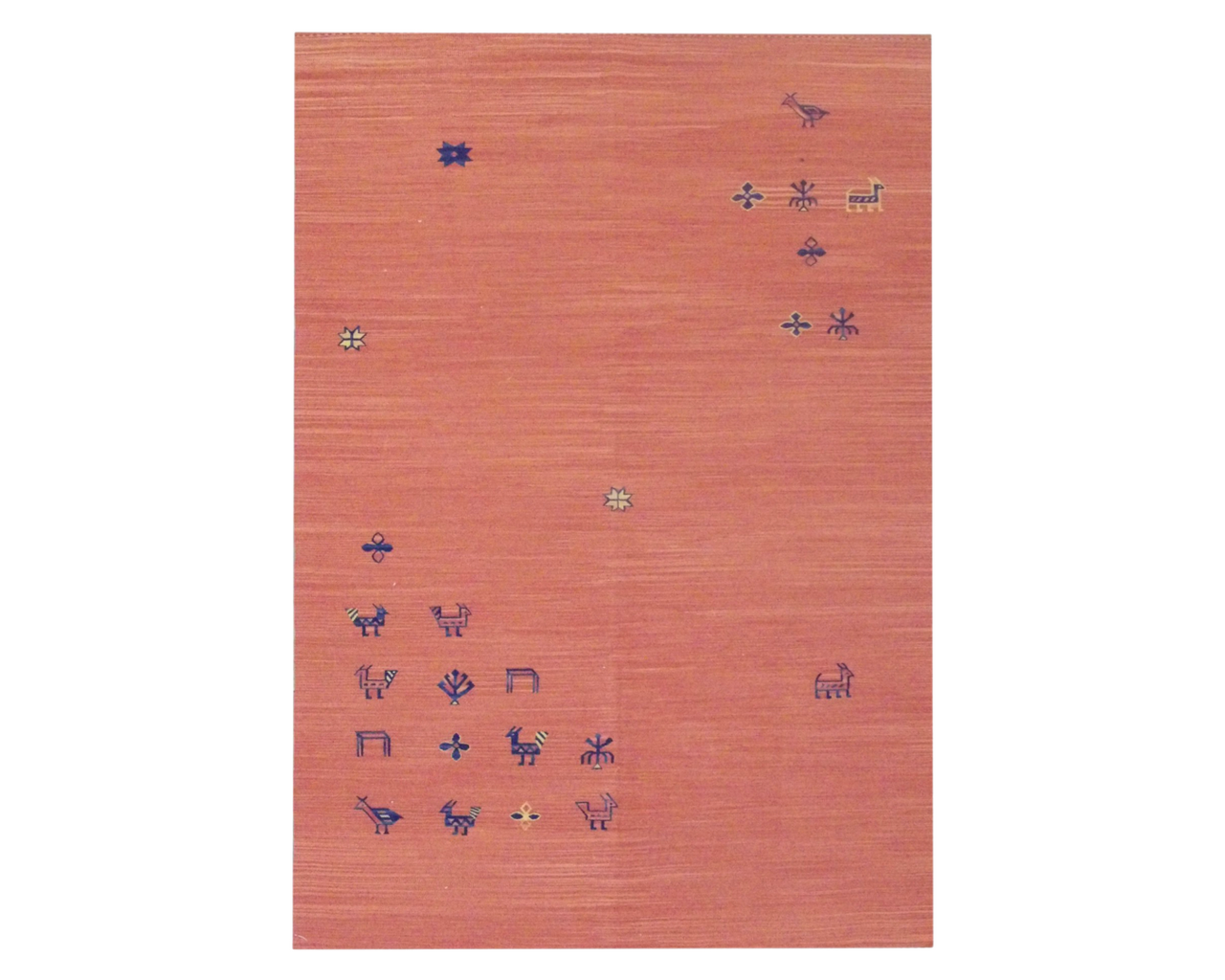 5x7 Flatweave Hand-Knotted Wool rug, Rug #101-1104