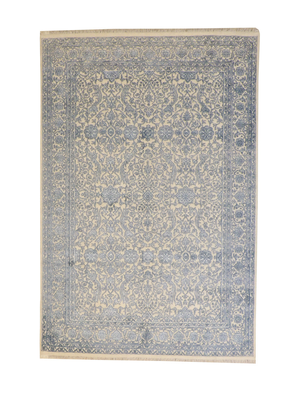6x8 Antique Hand-Knotted Silk rug, Rug #101-20064