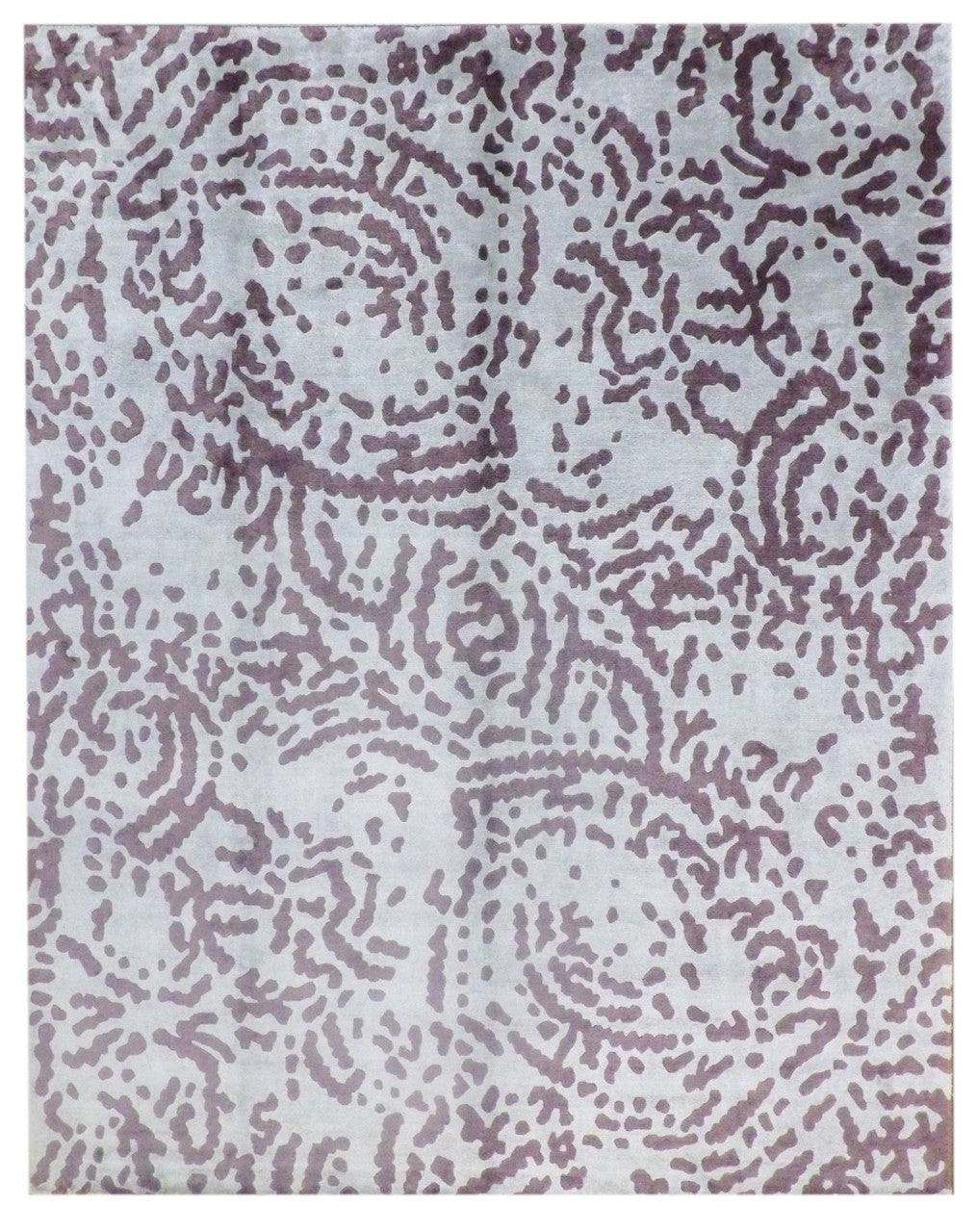8x10 Transitional Hand-Knotted Silk rug, Rug #101-1057